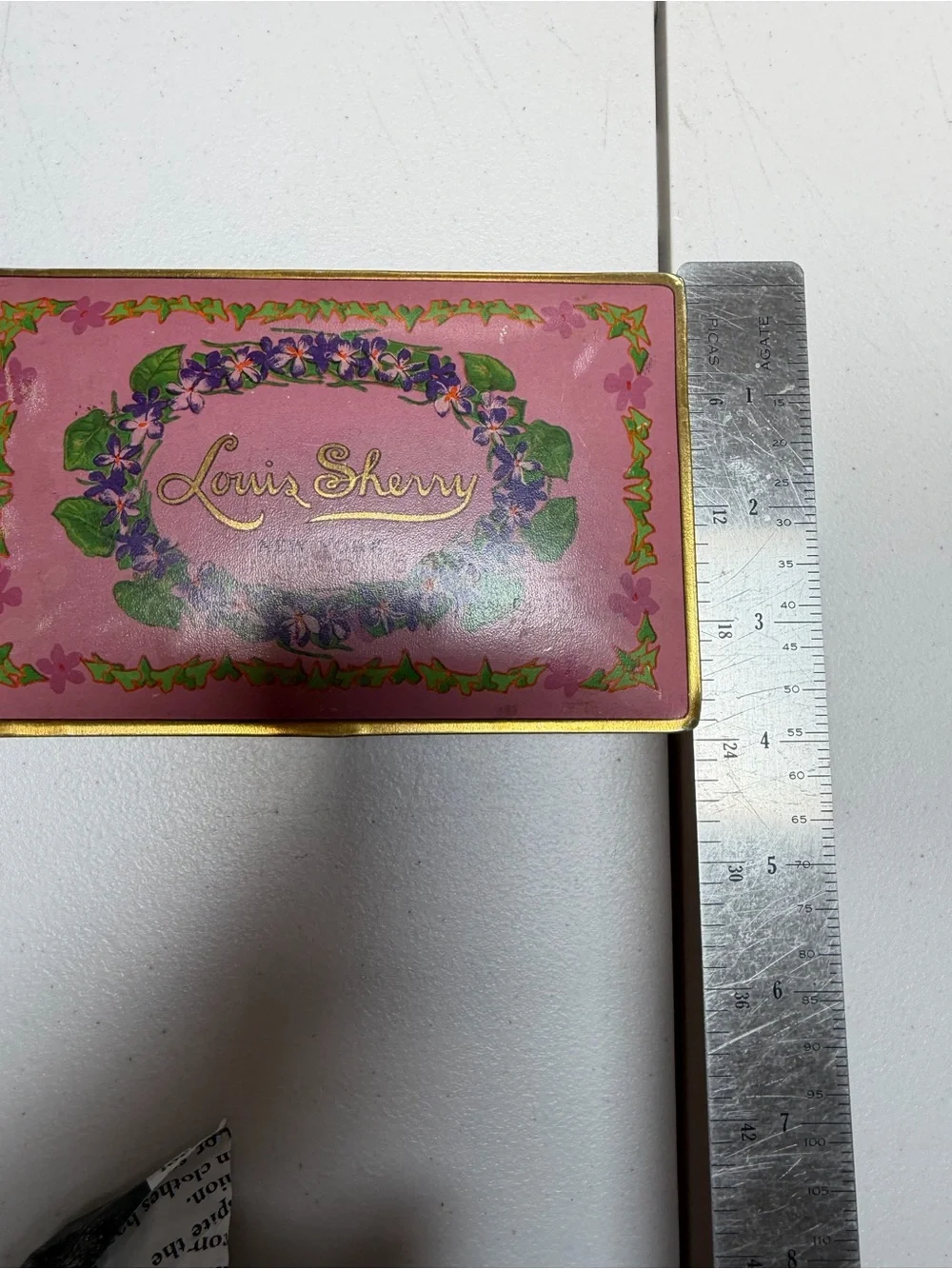 Louis Sherry Pink Floral Tin Candy Box